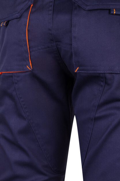 PANTALÓN STRETCH BICOLOR Color Azul Marino/Naranja Fluor - Imagen 7