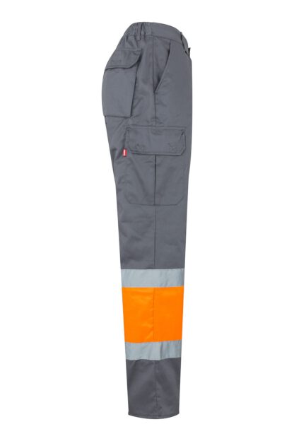 PANTALÓN BICOLOR AV Color Gris/Naranja Fluor - Imagen 4